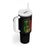 Black Nurse Tumbler With Handle American Flag Proud Afro African Women Melanin Pride
