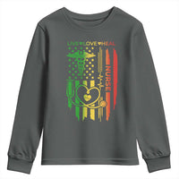 Black Nurse Youth Sweatshirt American Flag Proud Afro African Women Melanin Pride