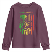 Black Nurse Youth Sweatshirt American Flag Proud Afro African Women Melanin Pride