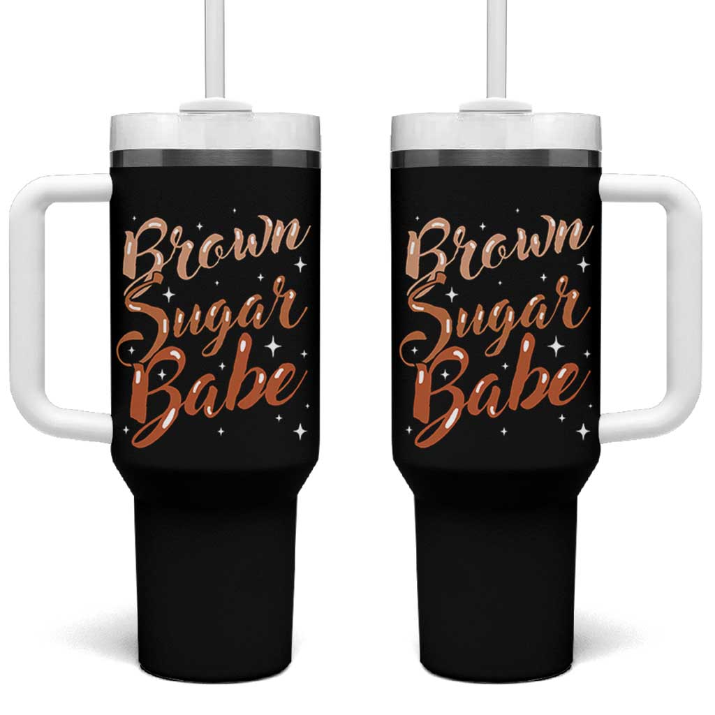 Brown Sugar Babe Tumbler With Handle Proud Woman Melanin Pride Black Girl
