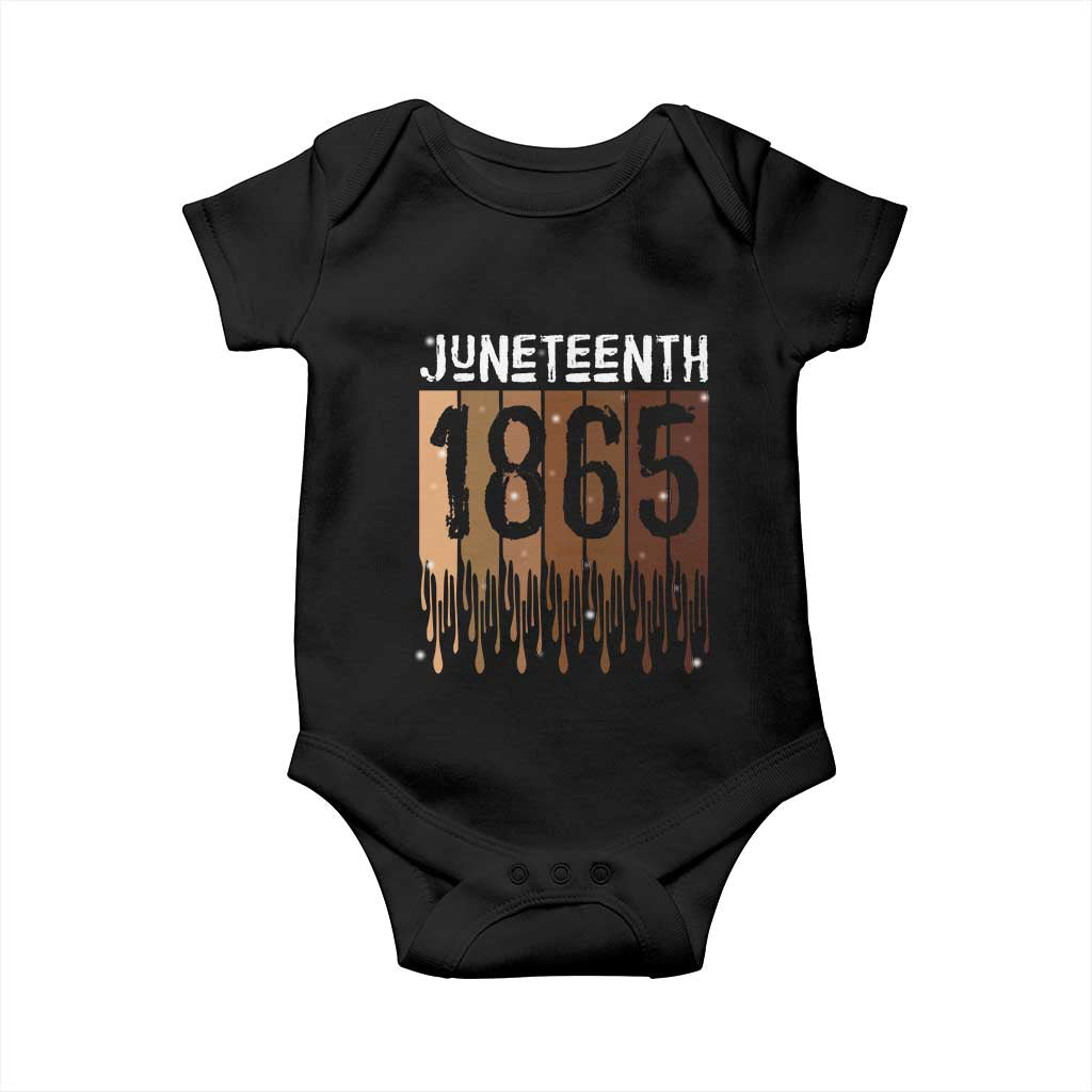 Juneteenth 1865 Baby Onesie June 19th Celebrating Black Freedom Melanin