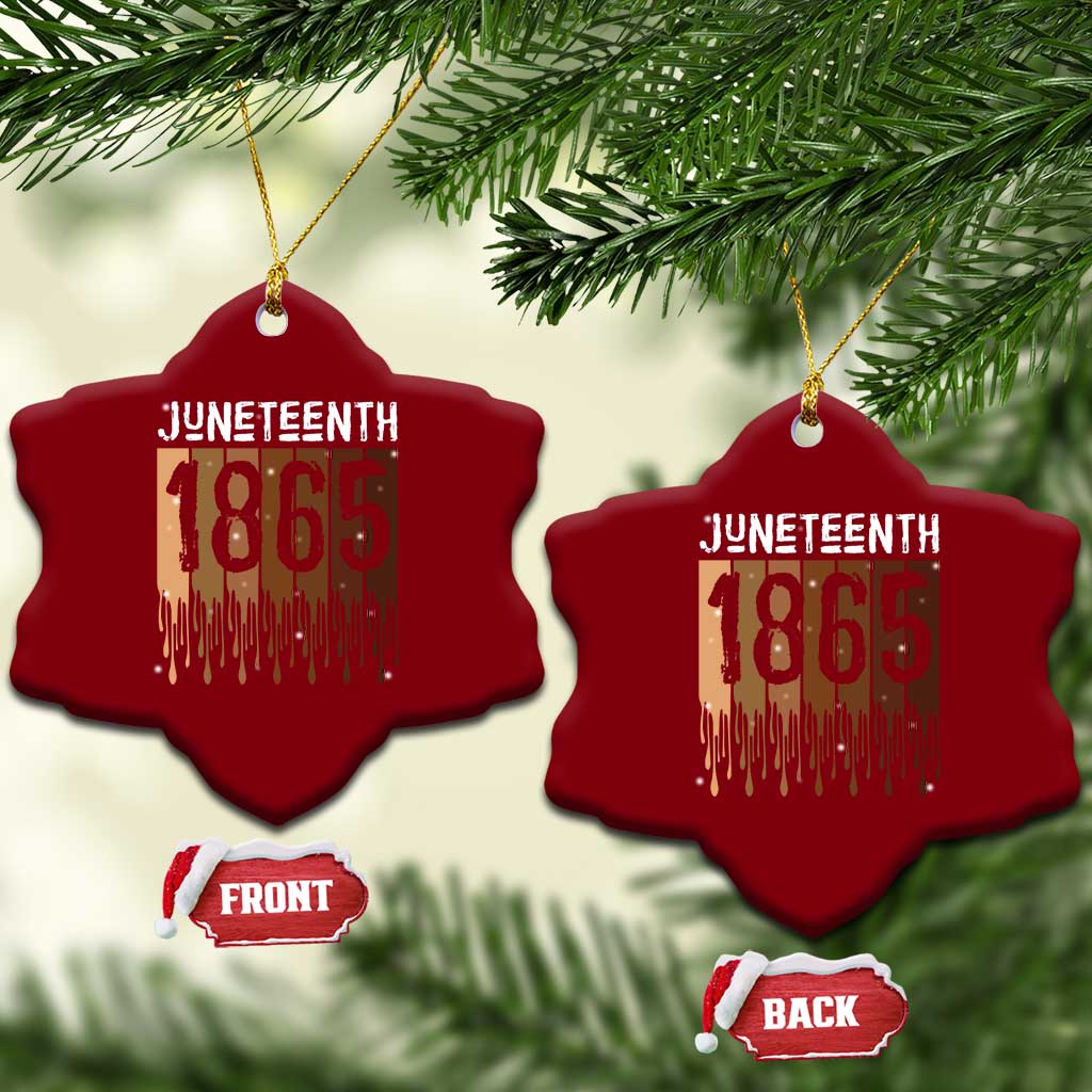 Juneteenth 1865 Ceramic Ornament June 19th Celebrating Black Freedom Melanin - Wonder Print Shop