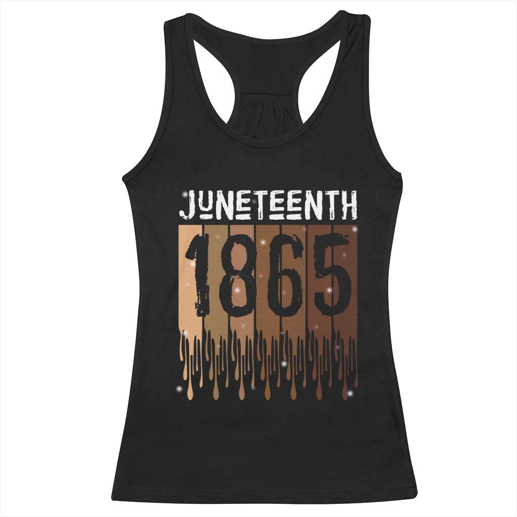 Juneteenth 1865 Racerback Tank Top June 19th Celebrating Black Freedom Melanin