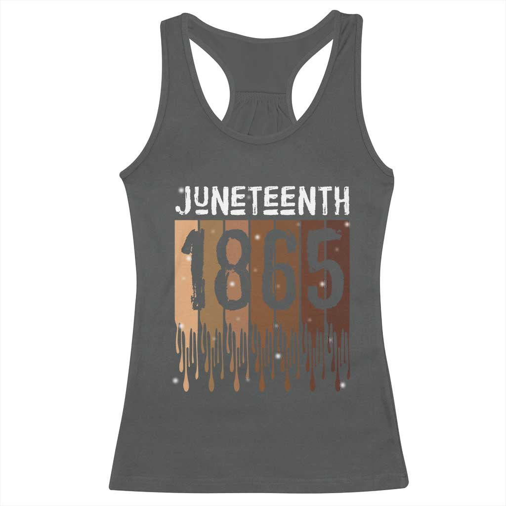 Juneteenth 1865 Racerback Tank Top June 19th Celebrating Black Freedom Melanin