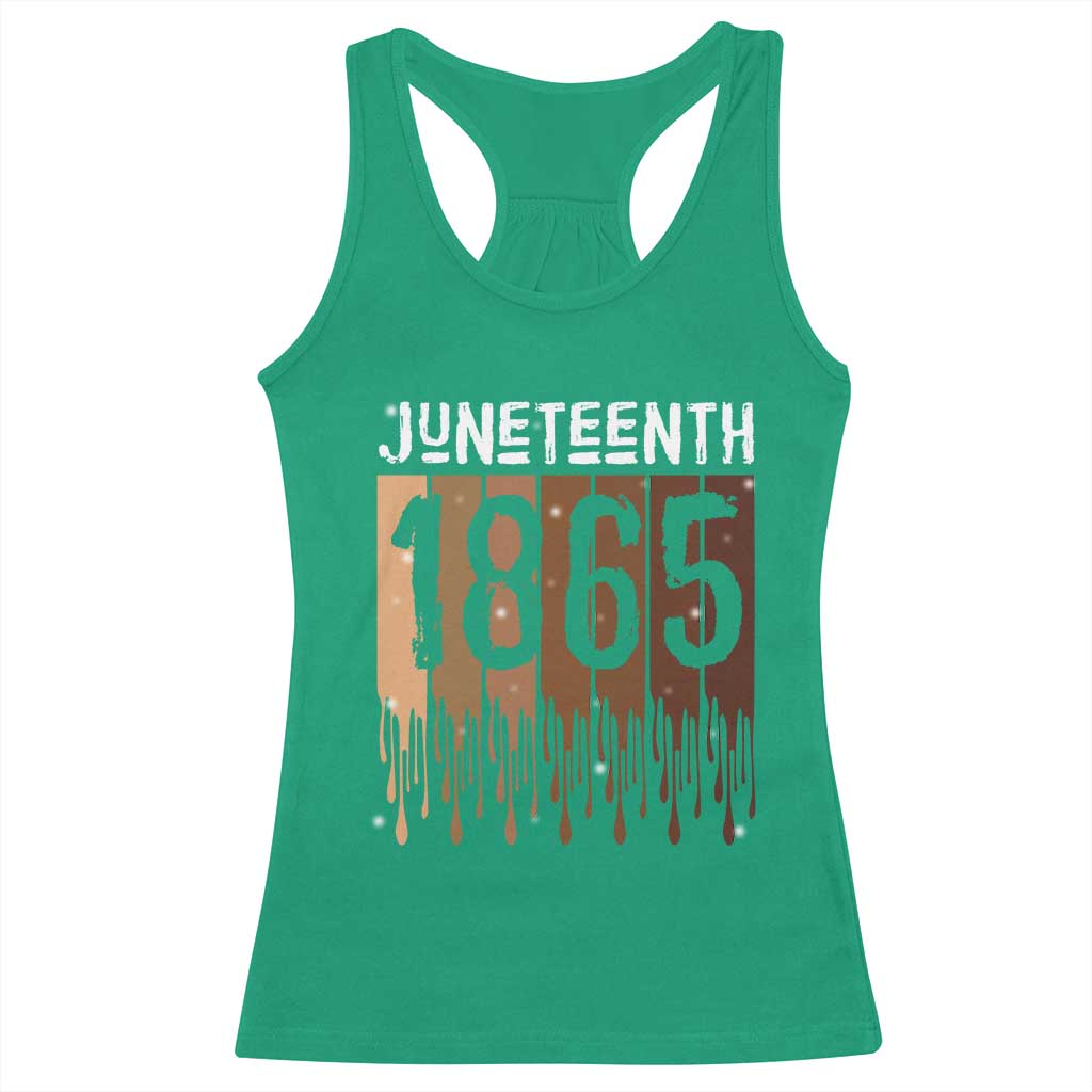 Juneteenth 1865 Racerback Tank Top June 19th Celebrating Black Freedom Melanin