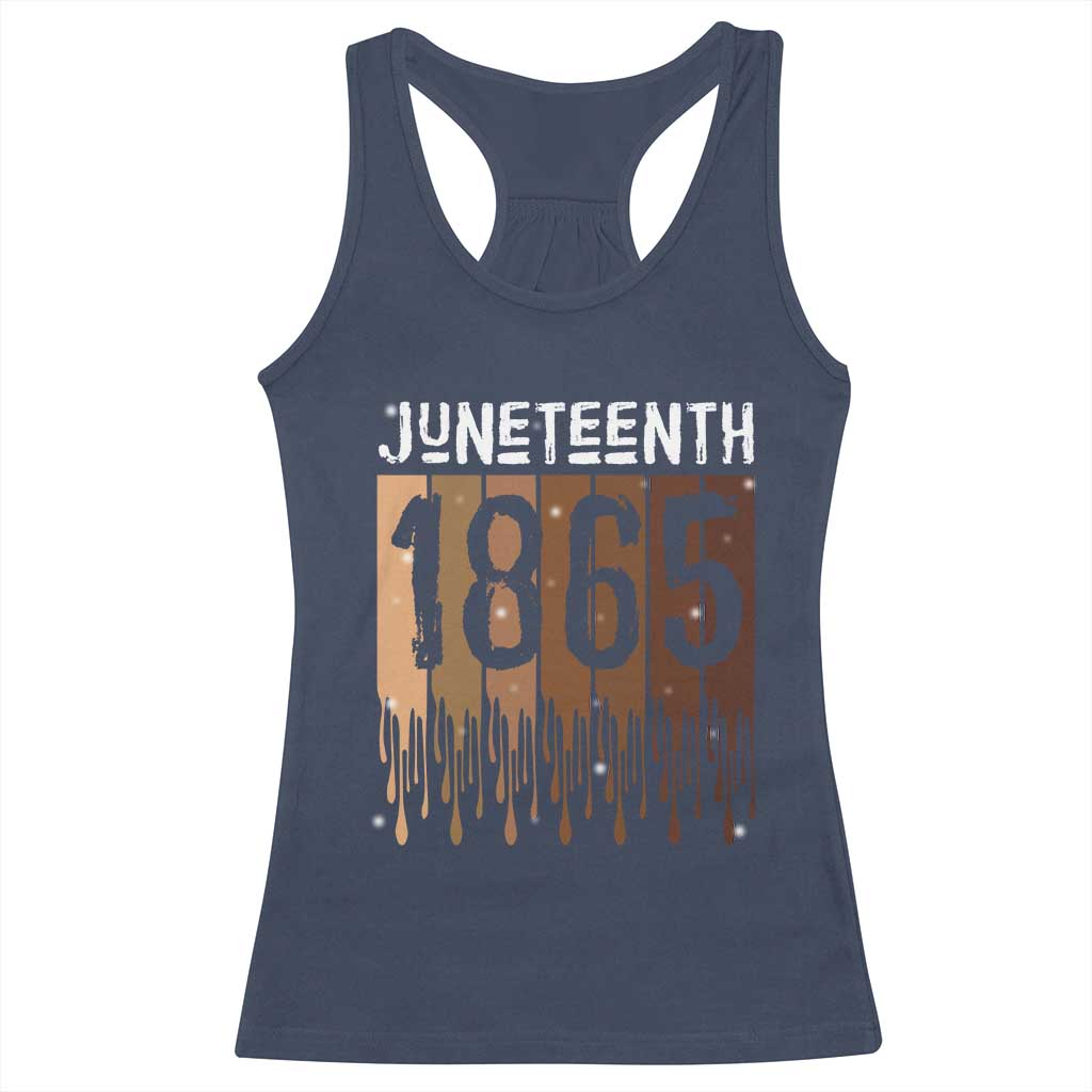 Juneteenth 1865 Racerback Tank Top June 19th Celebrating Black Freedom Melanin