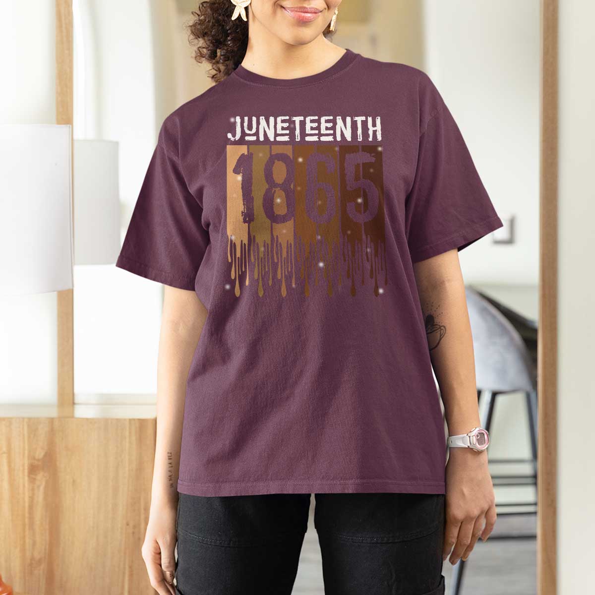 Juneteenth 1865 T Shirt For Women June 19th Celebrating Black Freedom Melanin