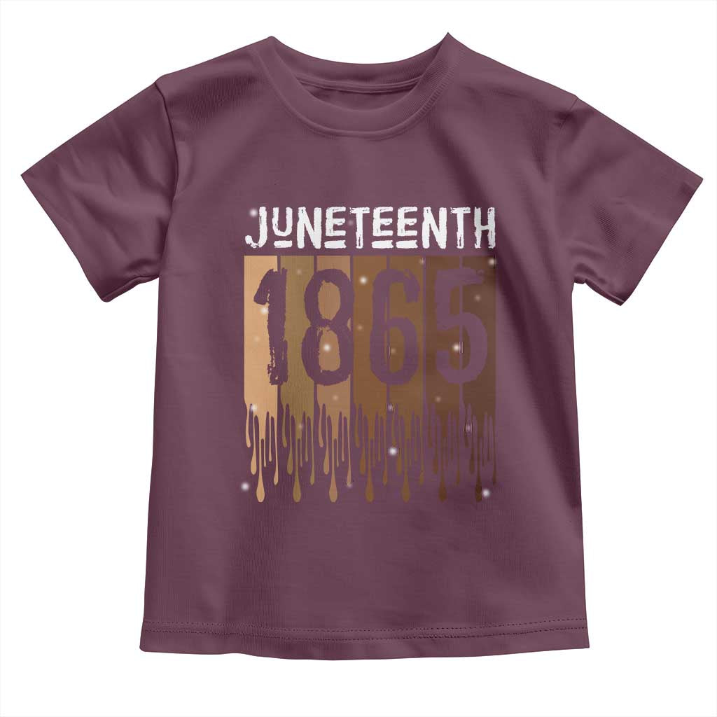 Juneteenth 1865 Toddler T Shirt June 19th Celebrating Black Freedom Melanin