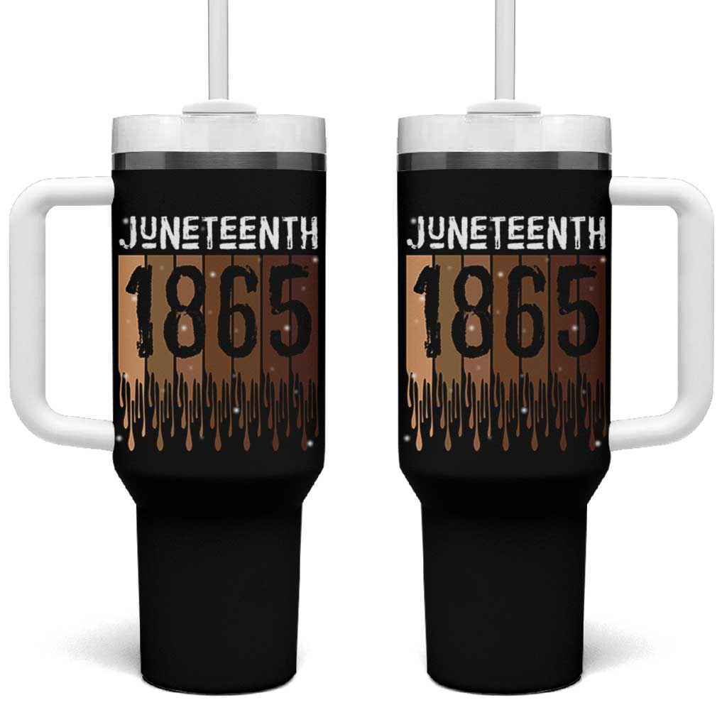 Juneteenth 1865 Tumbler With Handle June 19th Celebrating Black Freedom Melanin