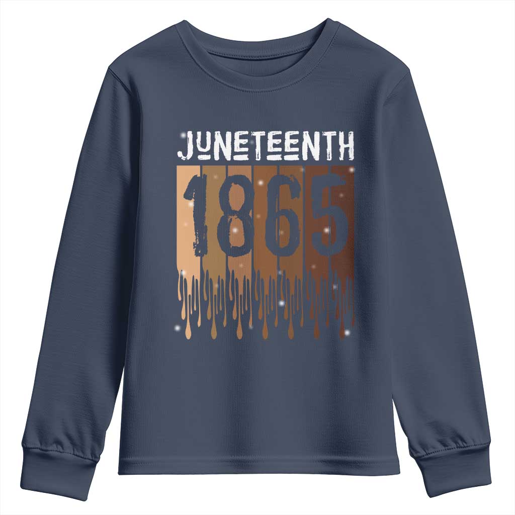 Juneteenth 1865 Youth Sweatshirt June 19th Celebrating Black Freedom Melanin