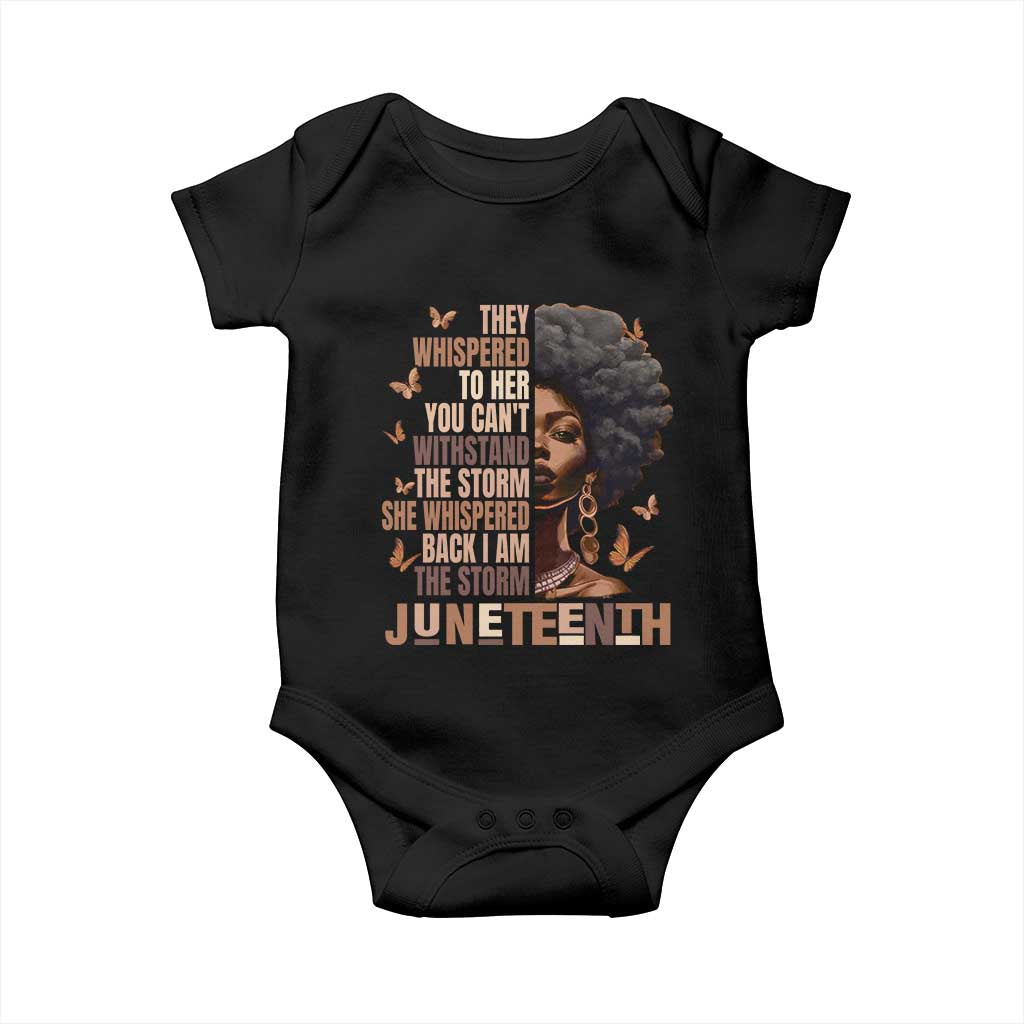 I'm The Storm Black Women Baby Onesie Juneteenth Black History Melanin