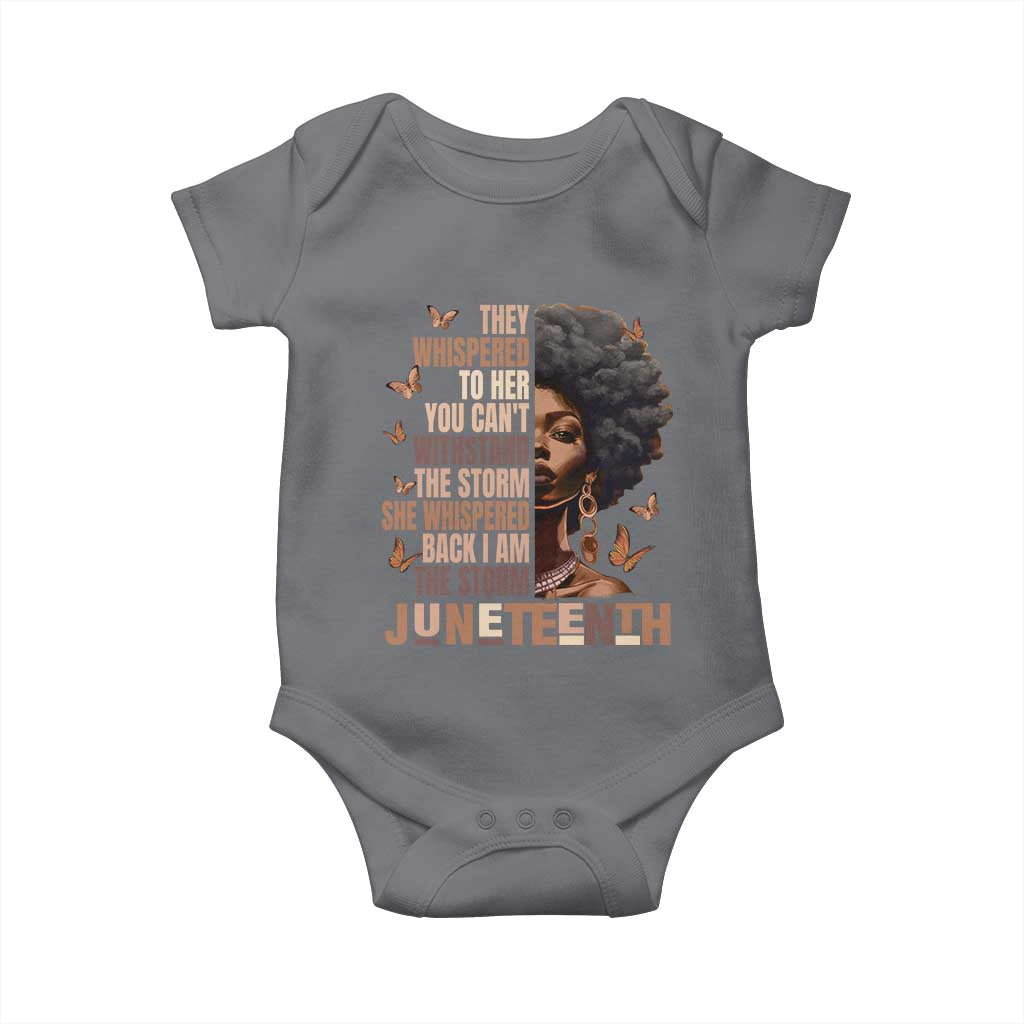 I'm The Storm Black Women Baby Onesie Juneteenth Black History Melanin