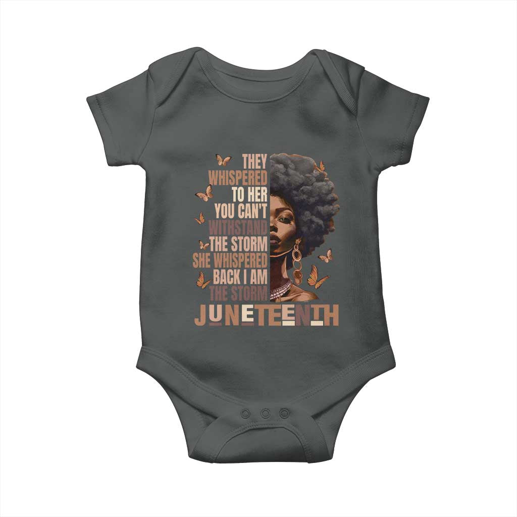 I'm The Storm Black Women Baby Onesie Juneteenth Black History Melanin