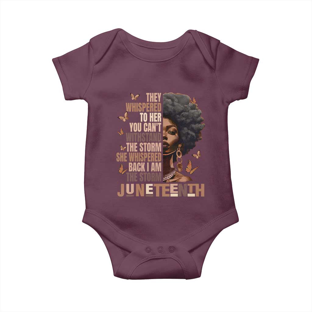 I'm The Storm Black Women Baby Onesie Juneteenth Black History Melanin