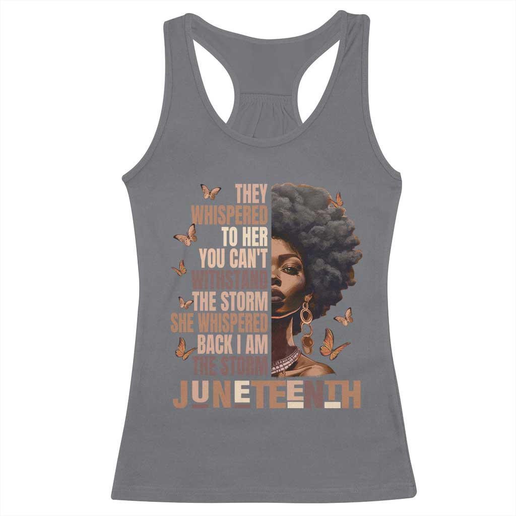 I'm The Storm Black Women Racerback Tank Top Juneteenth Black History Melanin