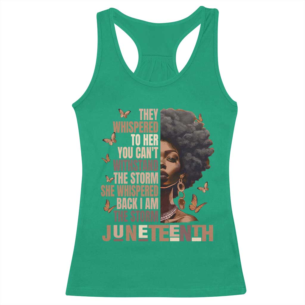 I'm The Storm Black Women Racerback Tank Top Juneteenth Black History Melanin