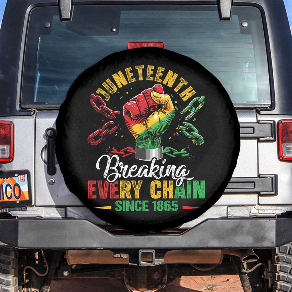 Breaking Every Chain Since 1865 Juneteenth Spare Tire Cover Celebrating Black Freedom