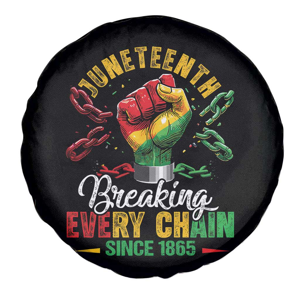 Breaking Every Chain Since 1865 Juneteenth Spare Tire Cover Celebrating Black Freedom