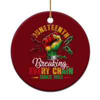 Breaking Every Chain Since 1865 Juneteenth Ceramic Ornament Celebrating Black Freedom - Wonder Print Shop