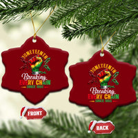 Breaking Every Chain Since 1865 Juneteenth Ceramic Ornament Celebrating Black Freedom - Wonder Print Shop