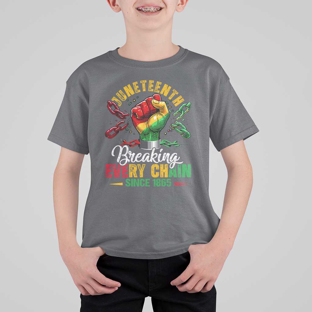 Breaking Every Chain Since 1865 Juneteenth T Shirt For Kid Celebrating Black Freedom