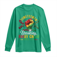 Breaking Every Chain Since 1865 Juneteenth Long Sleeve Shirt Celebrating Black Freedom
