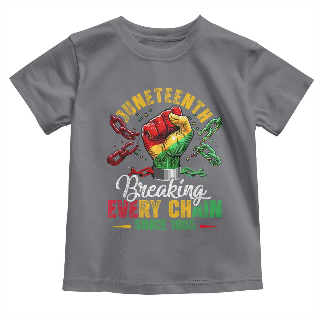 Breaking Every Chain Since 1865 Juneteenth Toddler T Shirt Celebrating Black Freedom