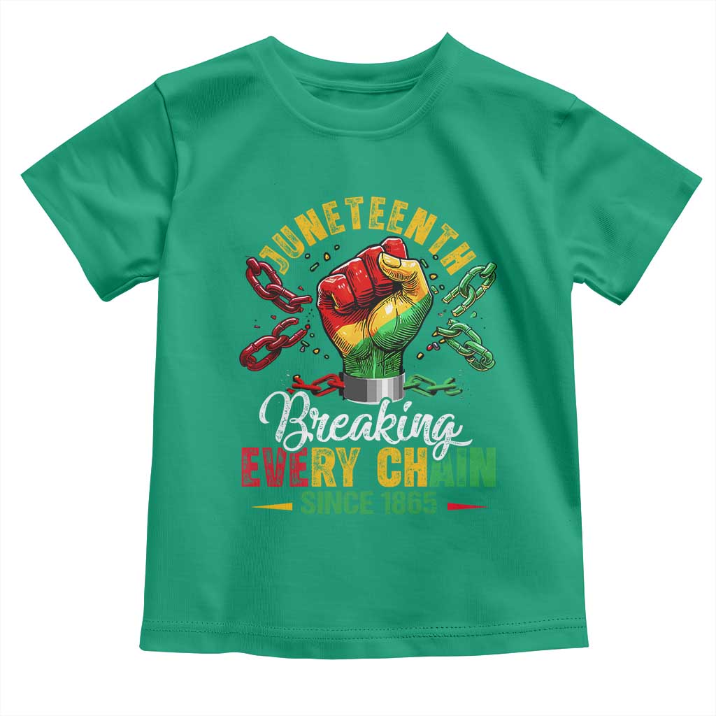 Breaking Every Chain Since 1865 Juneteenth Toddler T Shirt Celebrating Black Freedom