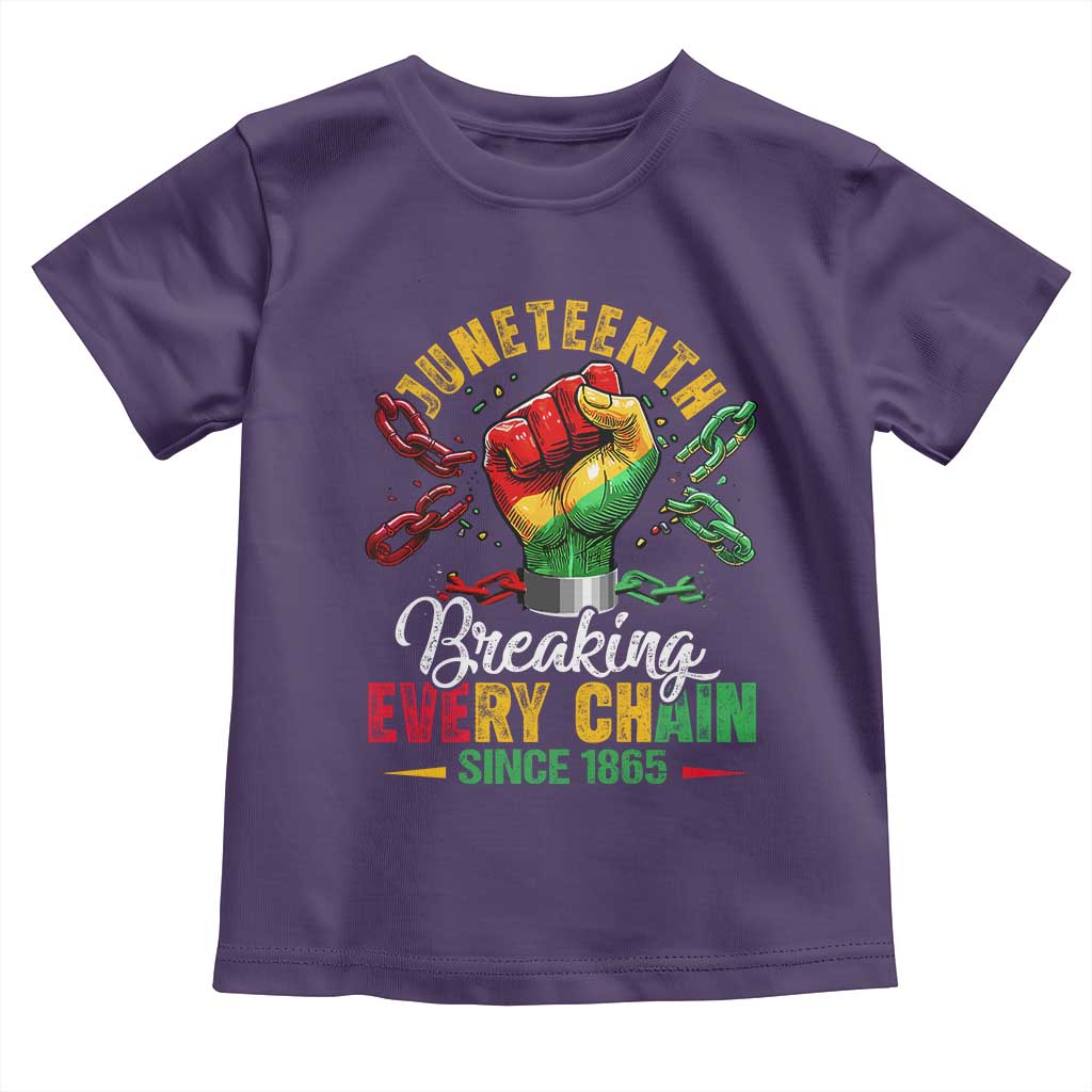 Breaking Every Chain Since 1865 Juneteenth Toddler T Shirt Celebrating Black Freedom