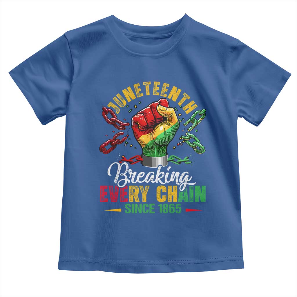 Breaking Every Chain Since 1865 Juneteenth Toddler T Shirt Celebrating Black Freedom