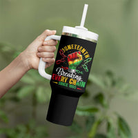 Breaking Every Chain Since 1865 Juneteenth Tumbler With Handle Celebrating Black Freedom