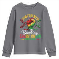 Breaking Every Chain Since 1865 Juneteenth Youth Sweatshirt Celebrating Black Freedom