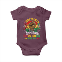 Juneteenth Breaking Every Chain Since 1865 Baby Onesie Retro Vintage