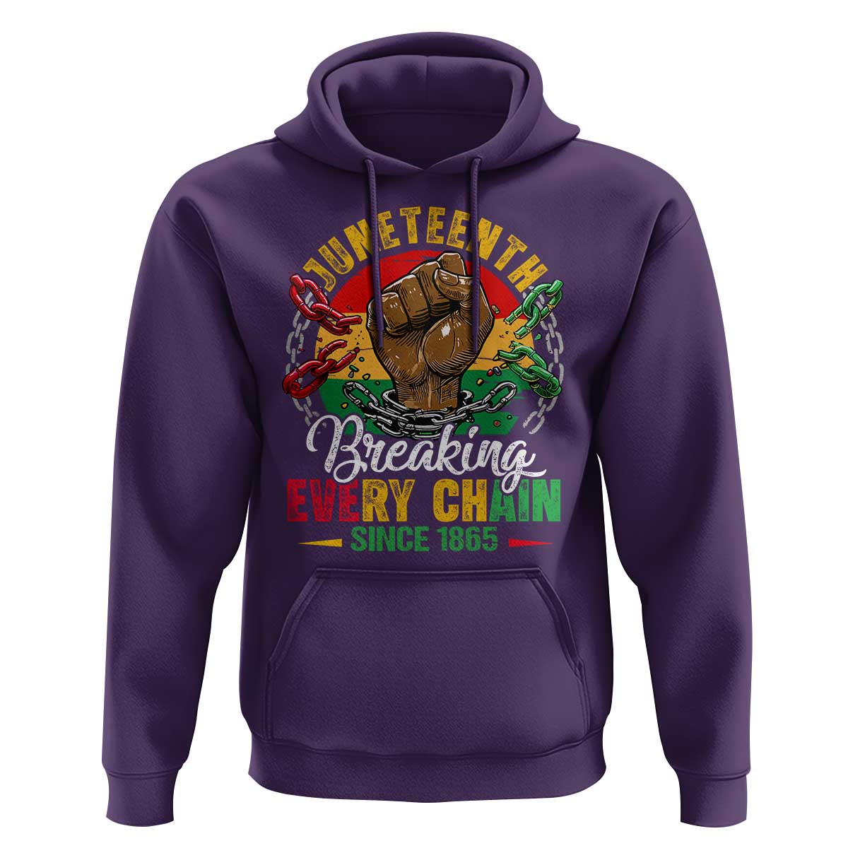 Juneteenth Breaking Every Chain Since 1865 Hoodie Retro Vintage