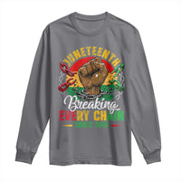 Juneteenth Breaking Every Chain Since 1865 Long Sleeve Shirt Retro Vintage