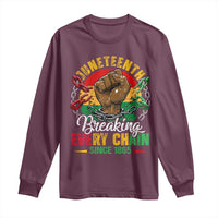 Juneteenth Breaking Every Chain Since 1865 Long Sleeve Shirt Retro Vintage
