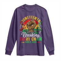 Juneteenth Breaking Every Chain Since 1865 Long Sleeve Shirt Retro Vintage