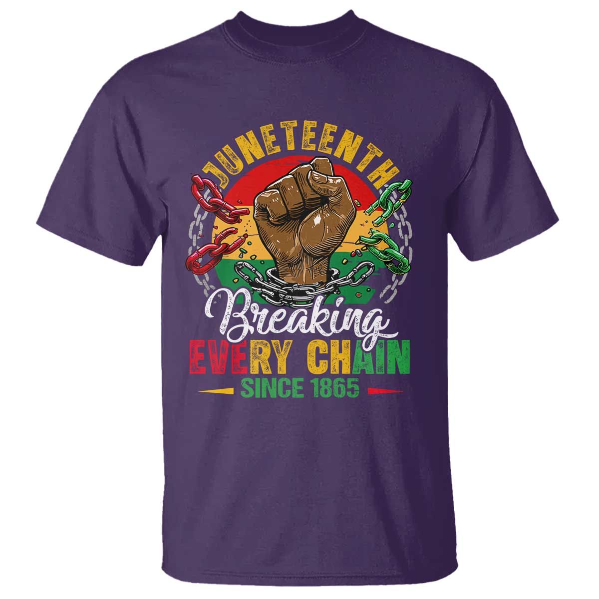 Juneteenth Breaking Every Chain Since 1865 T Shirt Retro Vintage