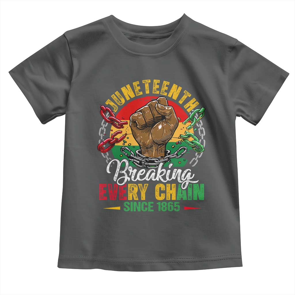 Juneteenth Breaking Every Chain Since 1865 Toddler T Shirt Retro Vintage