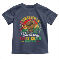Juneteenth Breaking Every Chain Since 1865 Toddler T Shirt Retro Vintage