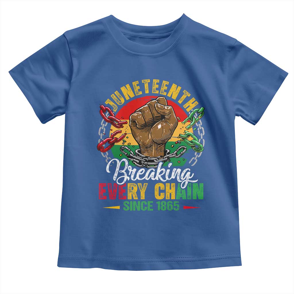 Juneteenth Breaking Every Chain Since 1865 Toddler T Shirt Retro Vintage