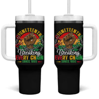 Juneteenth Breaking Every Chain Since 1865 Tumbler With Handle Retro Vintage