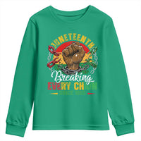 Juneteenth Breaking Every Chain Since 1865 Youth Sweatshirt Retro Vintage