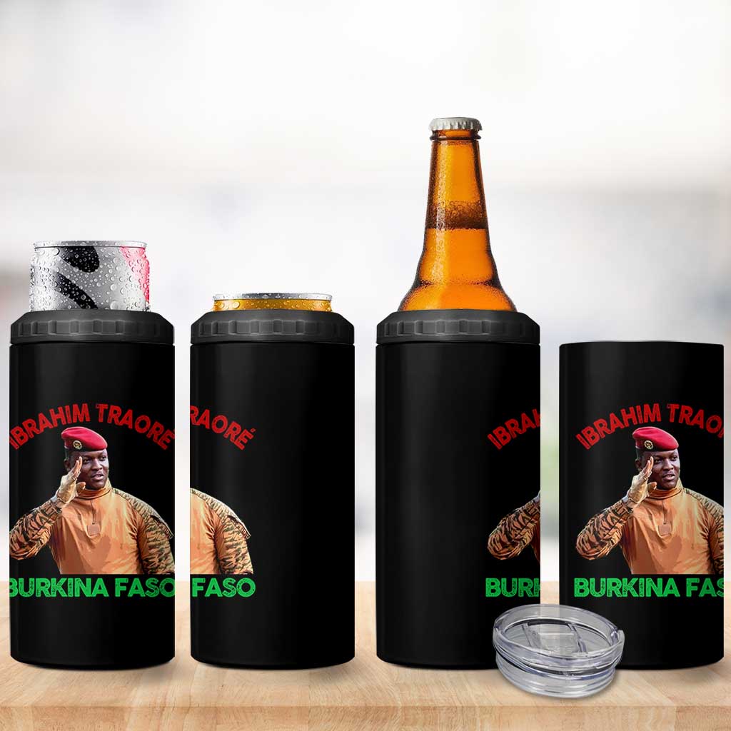 Burkina Faso Ibrahim Traoré Thomas Sankara 4 in 1 Can Cooler Tumbler