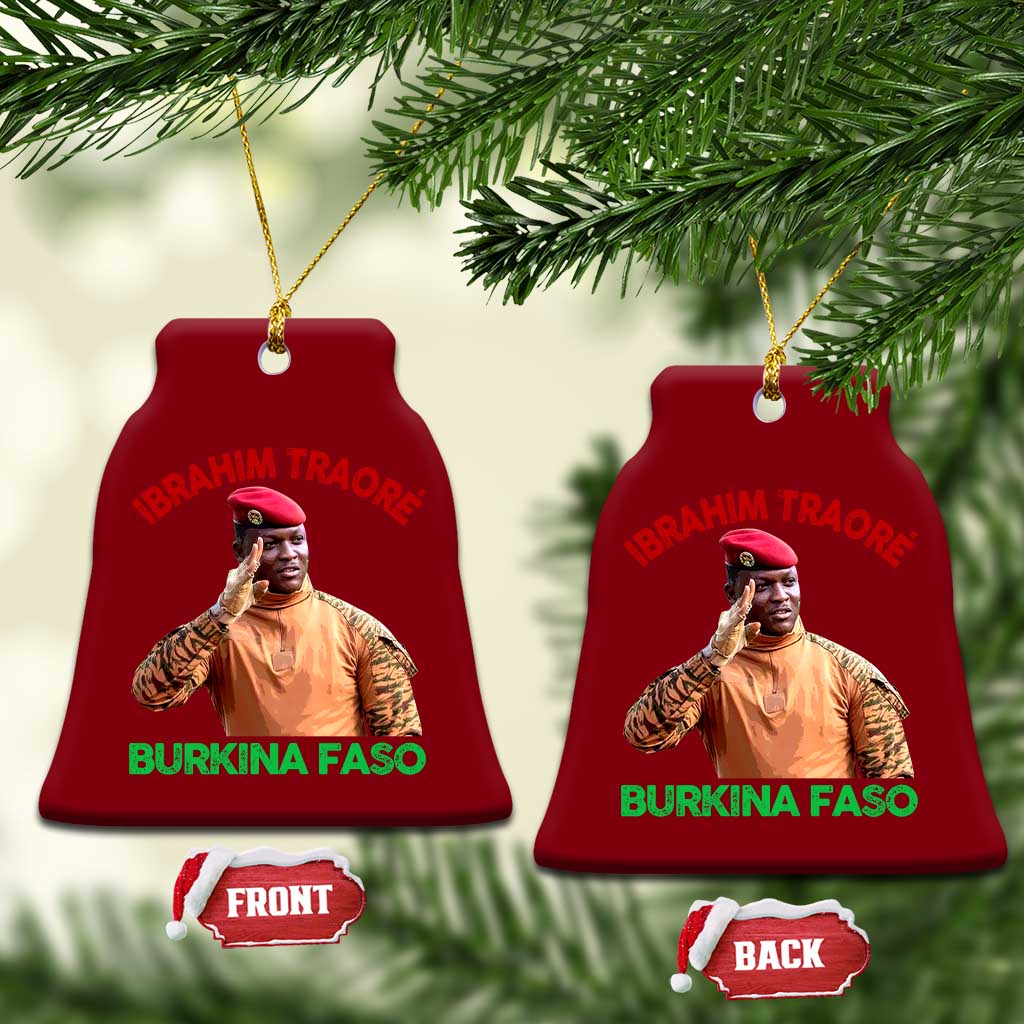 Burkina Faso Ibrahim Traoré Thomas Sankara Ceramic Ornament - Wonder Print Shop