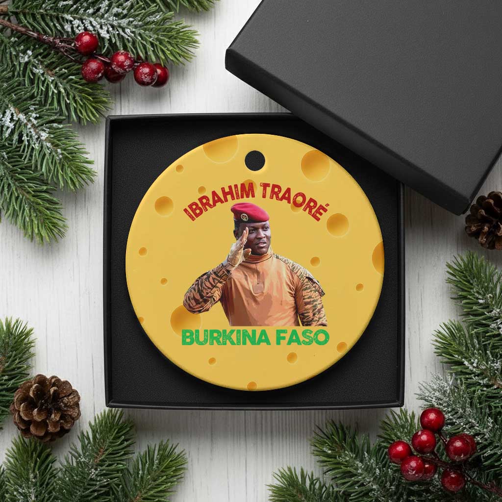 Burkina Faso Ibrahim Traoré Thomas Sankara Ceramic Ornament - Wonder Print Shop