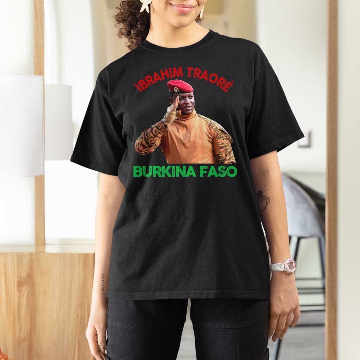 Burkina Faso Ibrahim Traoré Thomas Sankara T Shirt For Women