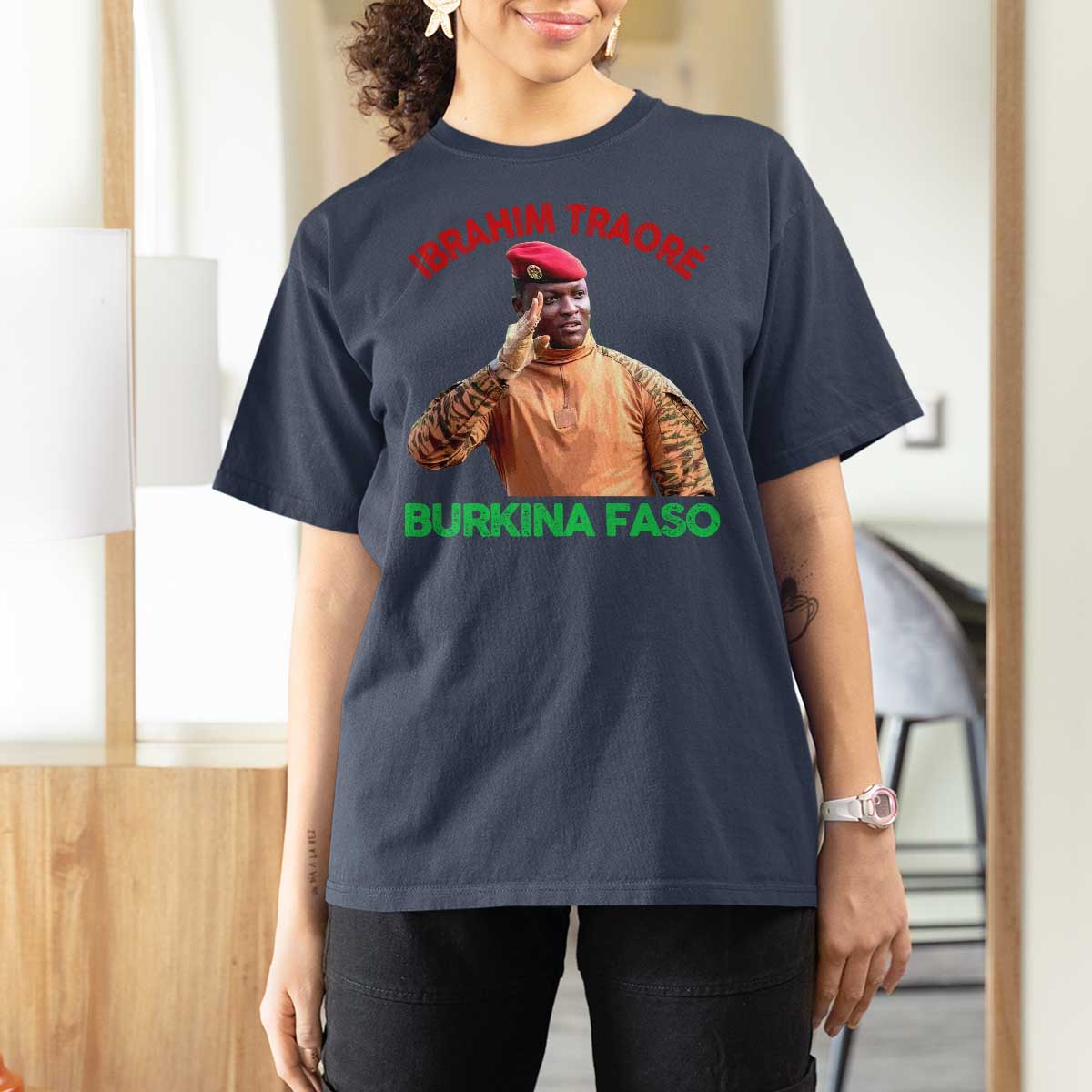 Burkina Faso Ibrahim Traoré Thomas Sankara T Shirt For Women
