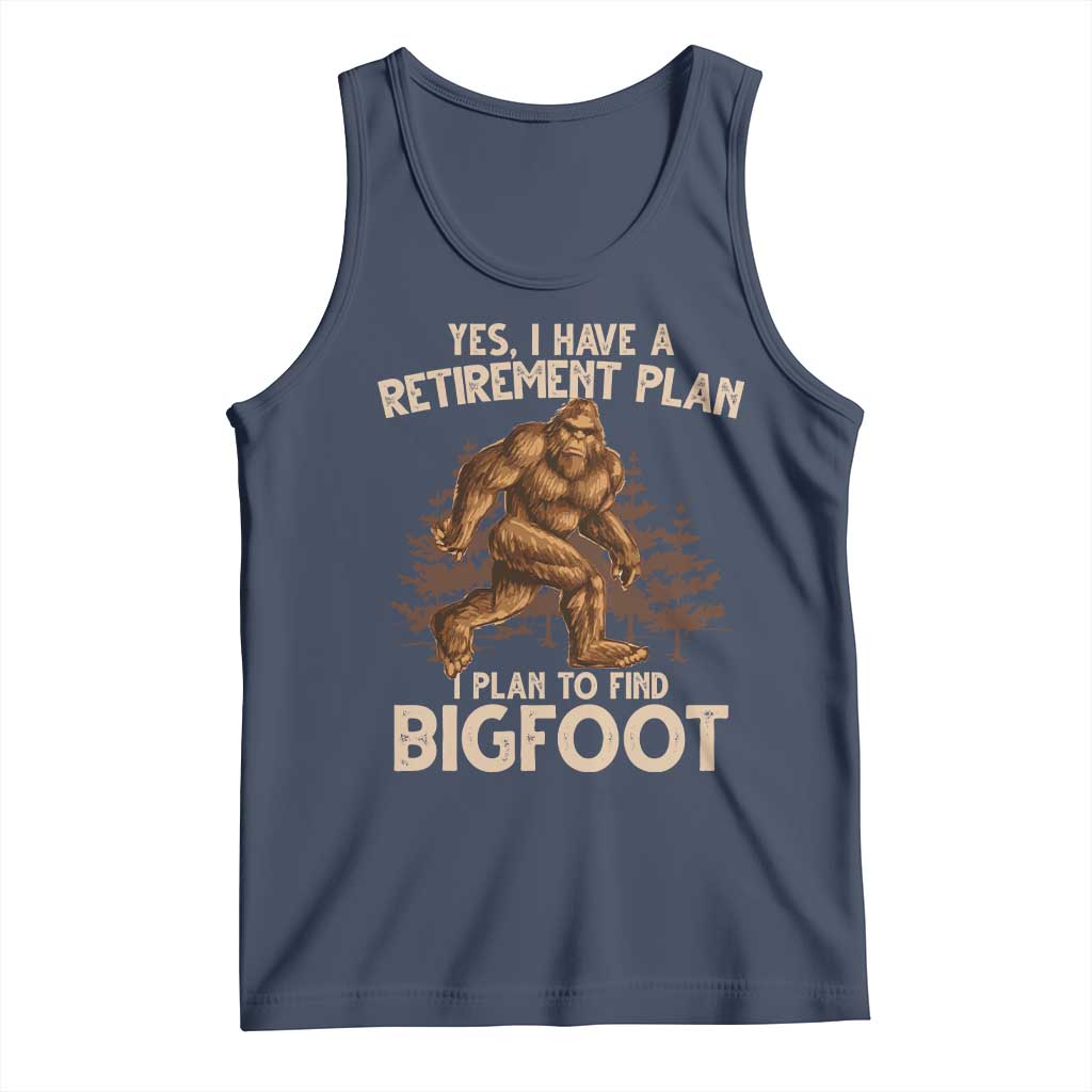 Bigfoot Retirement Plan Tank Top Funny Saying Sasquatch Research - Wonder Print Shop