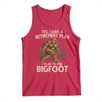 Bigfoot Retirement Plan Tank Top Funny Saying Sasquatch Research - Wonder Print Shop
